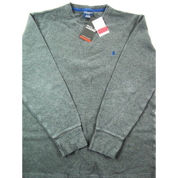 Polo Ralph Lauren Sleep Shirt Mens Large Waffle Knit Thermal Pullover - Picture 1 of 6